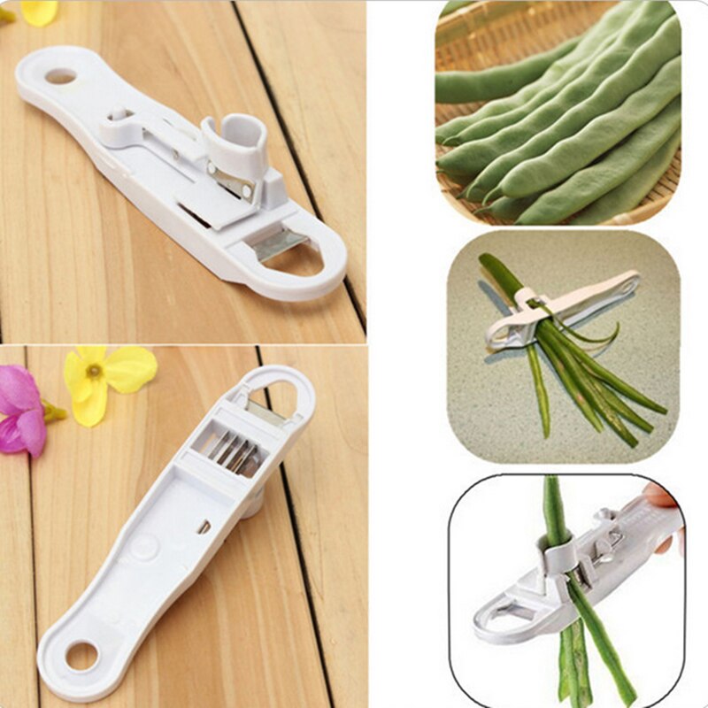 Green Bean Slicer Cutter Cut Fruit Vegetable Stringer Peeler Remover For Easy Kitchen Gadgets Cozinha Kitchen Accessories-
