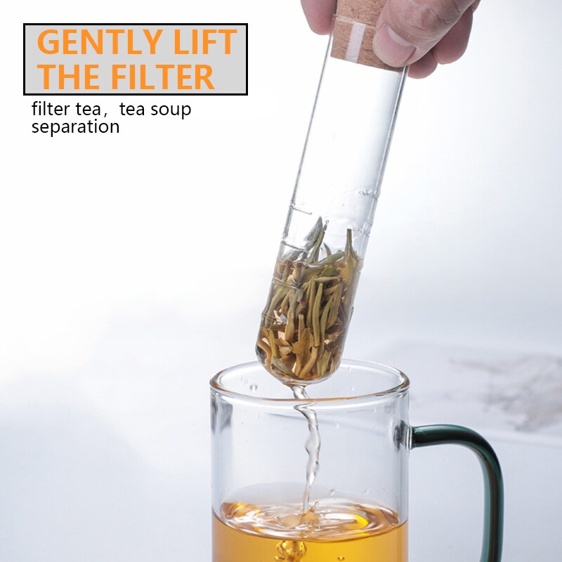 Glass Tea Making Tool Filter Transparent Heat-resistant Reusable Filter Tea Strainer Spice Loose Tea Leaf Herbal