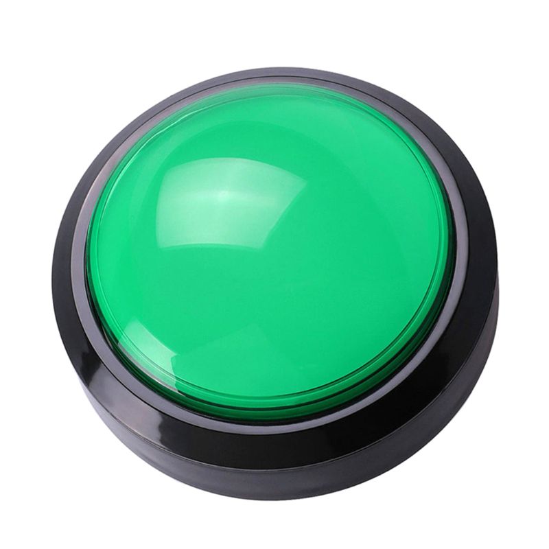 100mm Big Round Push Button LED with Microswitch for DIY Arcade Game Machine: Green