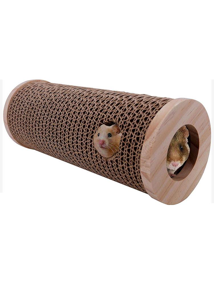 Túnel de juguete corrugado para hámster, nido de hámster, túnel pequeño para mascotas, juguete oculto, jaulas, accesorios para hámsteres y ratones