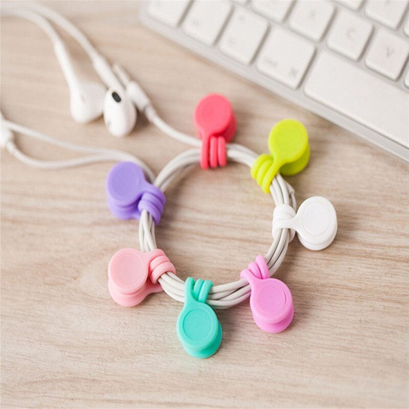 Silikon Magnet Spule Kopfhörer Kabel Wickler Headset Typ Spuler Naben Kabel Halfter Kabel Draht Veranstalter 3PC Silikon Gummi