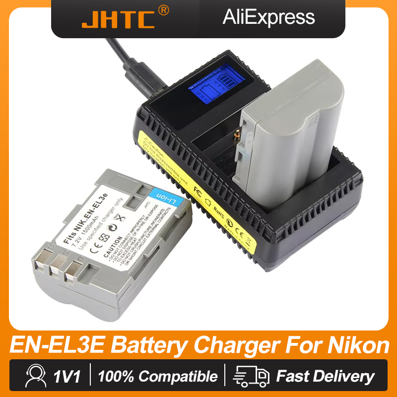 EN-EL3e EN EL3e Batterijlader voor Nikon D30 D300s D50 D70 D70S D100 D200 D300 D800 V1 1500mAh ENEL3e Batterijen Oplader
