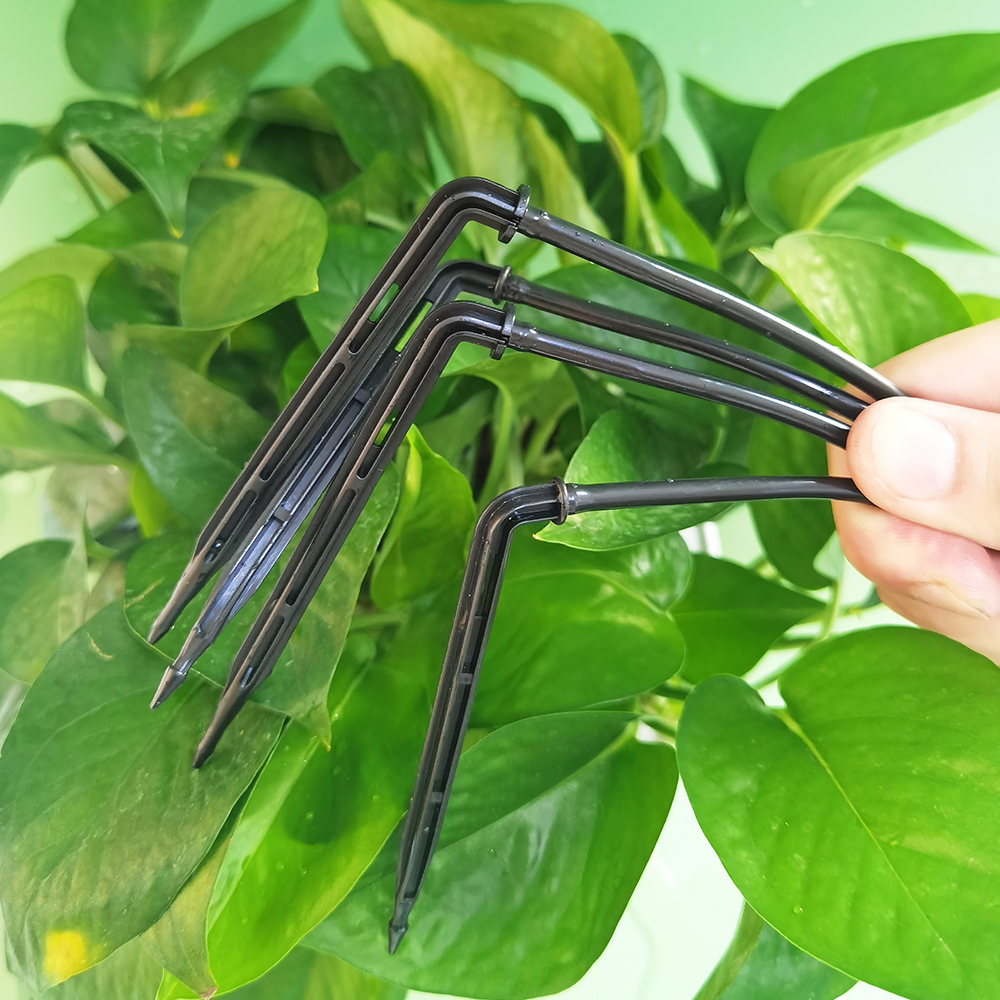 Drivhus drypvandingssæt automatisk vandingssystem have 4-- vejs 4/7mm to 3/5mm- slange drypper til potteplante grøntsager bonsai