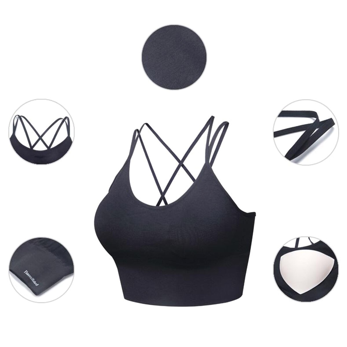 Fitness deportes sujetador de Mujeres de Cruz gimnasio Yoga correr mujer desgaste activo entrenamiento deporte Top ropa interior