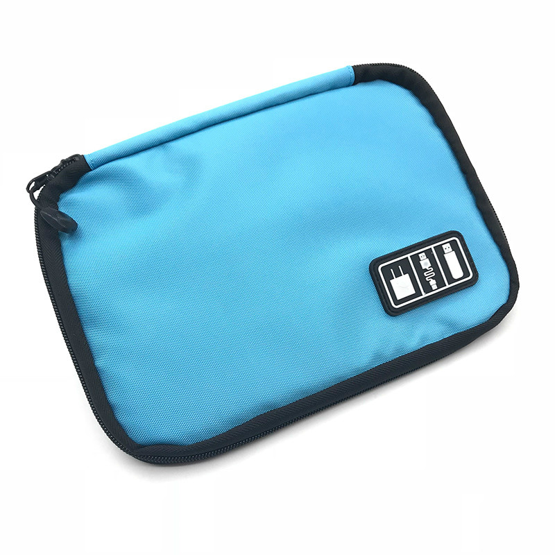 USB-Kabel Aufbewahrung tasche elektronisches Zubehör Veranstalter tragbare USB-Datenkabel Ladestecker Reise wasserdicht Gerät Organizer: Grün