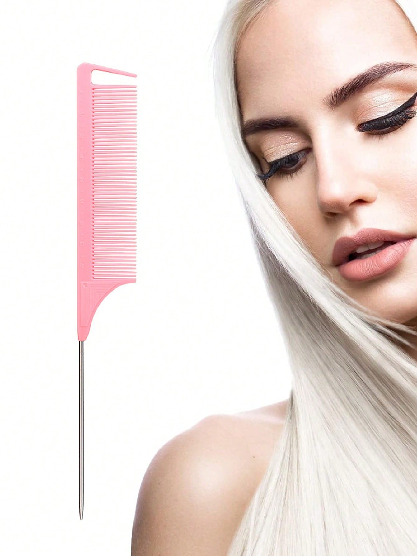 stainless steel pointed tail hair hair comb hair brush salon hair styling tool hair comb Special for real hair wigs