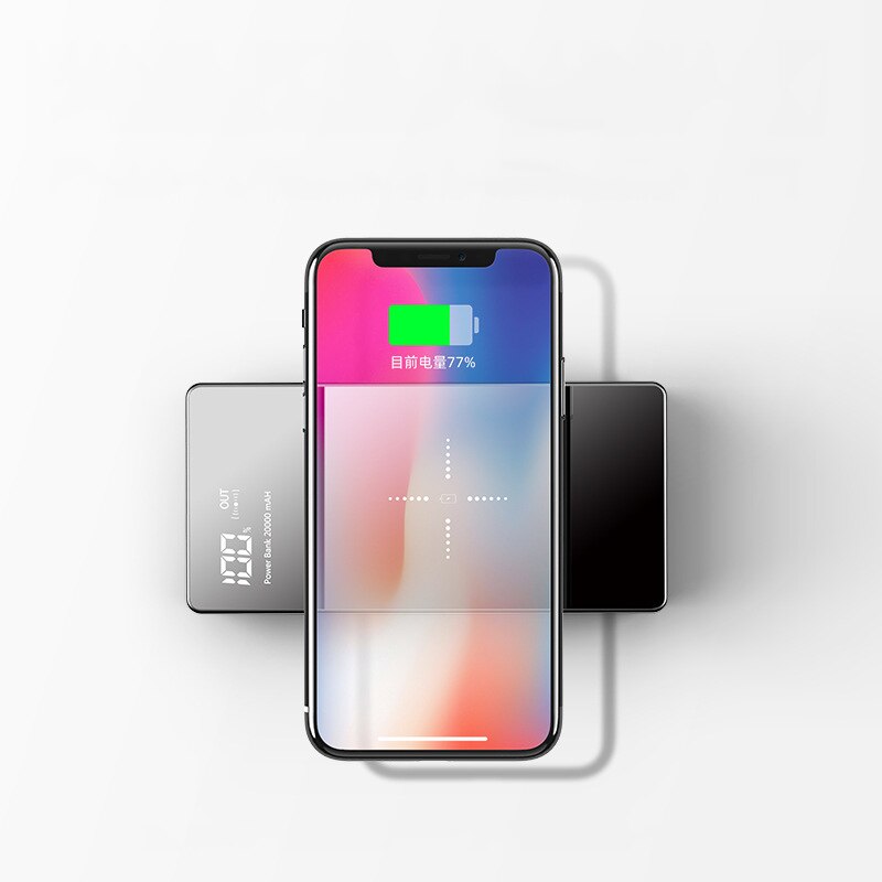 Portable Qi Wireless Charger 20000mAh Power Bank USB Type C External Battery Powerbank for iPhone 11 Samsung S8 Mobile Poverbank