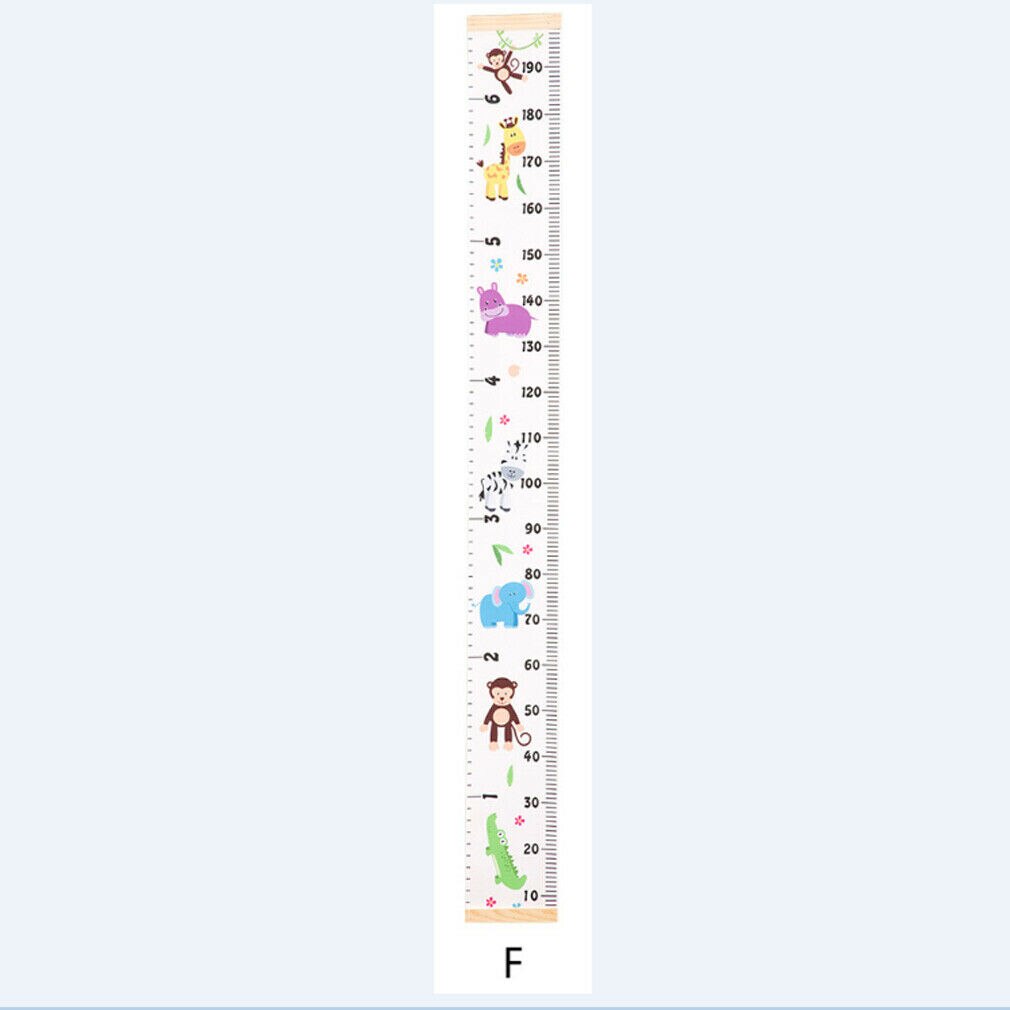 Props Wooden Wall Hanging Baby Height Measure Ruler Wall Sticker Decorative Child Kids Growth Chart for Bedroom Home Decoration: F