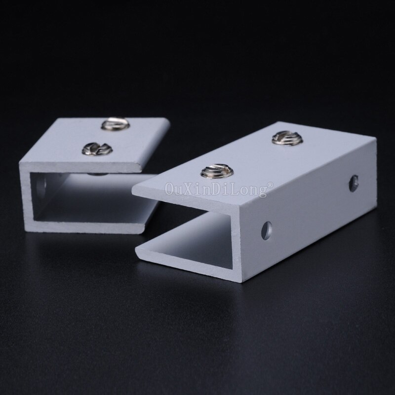 10Stck Platz Aluminium Glas Klemmen für 10-20mm verwöhnen Halfter Ecke Klammern Klemme Dicke Glas Clips 6 größen JF1991