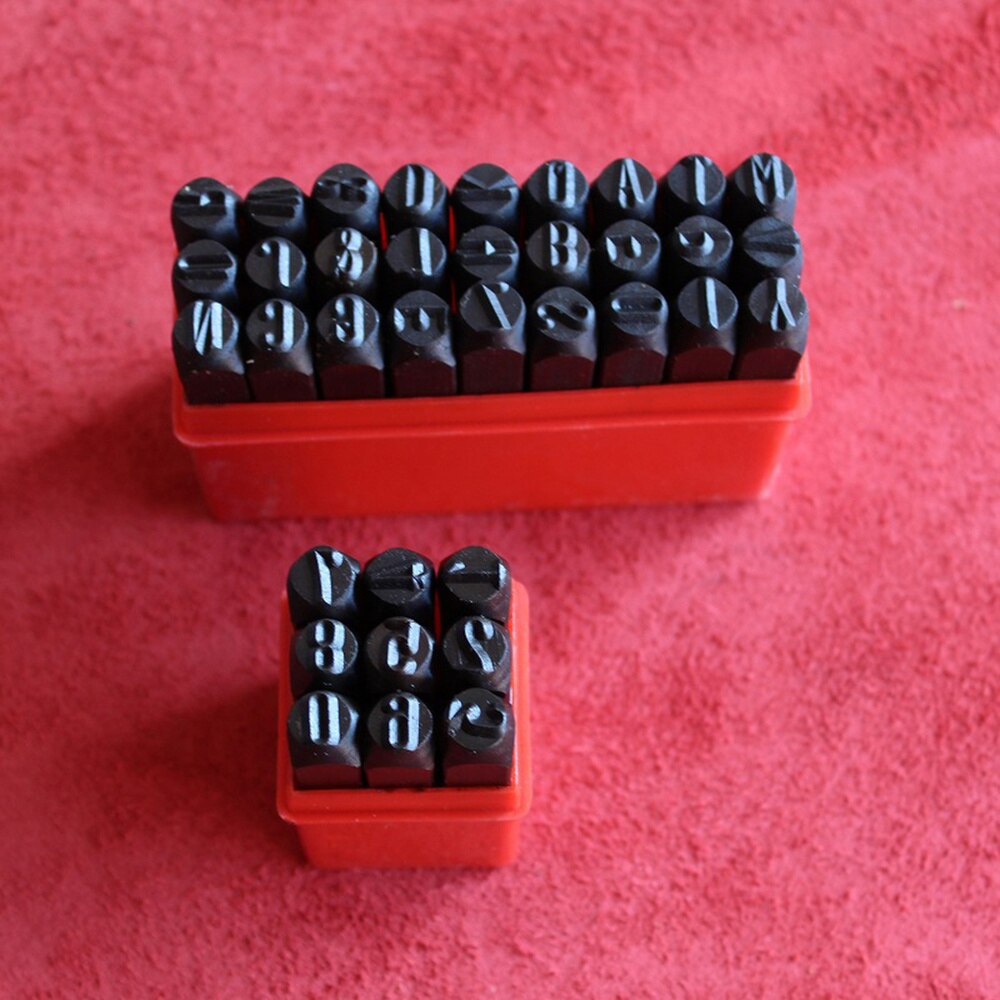 36 PCS 2mm Letters Number Steel Seal Alphanumeric Number Leather Stamper Letter Number Punch Leather Carving Letter Punch Carbon