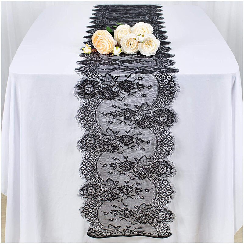 Chemin de Table en dentelle 36x300cm, décoration de mariage, thème blanc, chemin de Table, décoration d&#39;hôtel, Banquet, offre spéciale