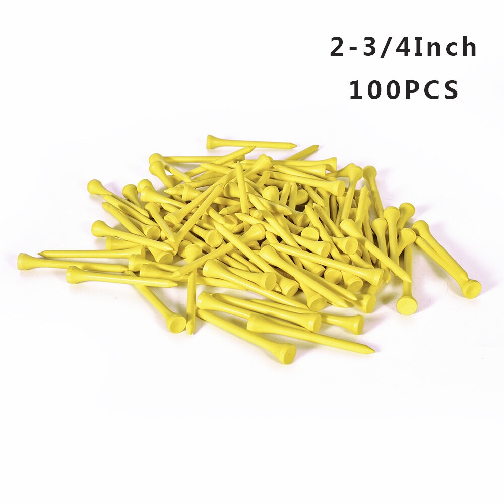 50/100 stk golf tees bambus 83mm 70mm ubrydelig tee golf træning swing øvelse tilbehør mindre friktion stærkere 4 størrelse bulk: 70mm 100 stk