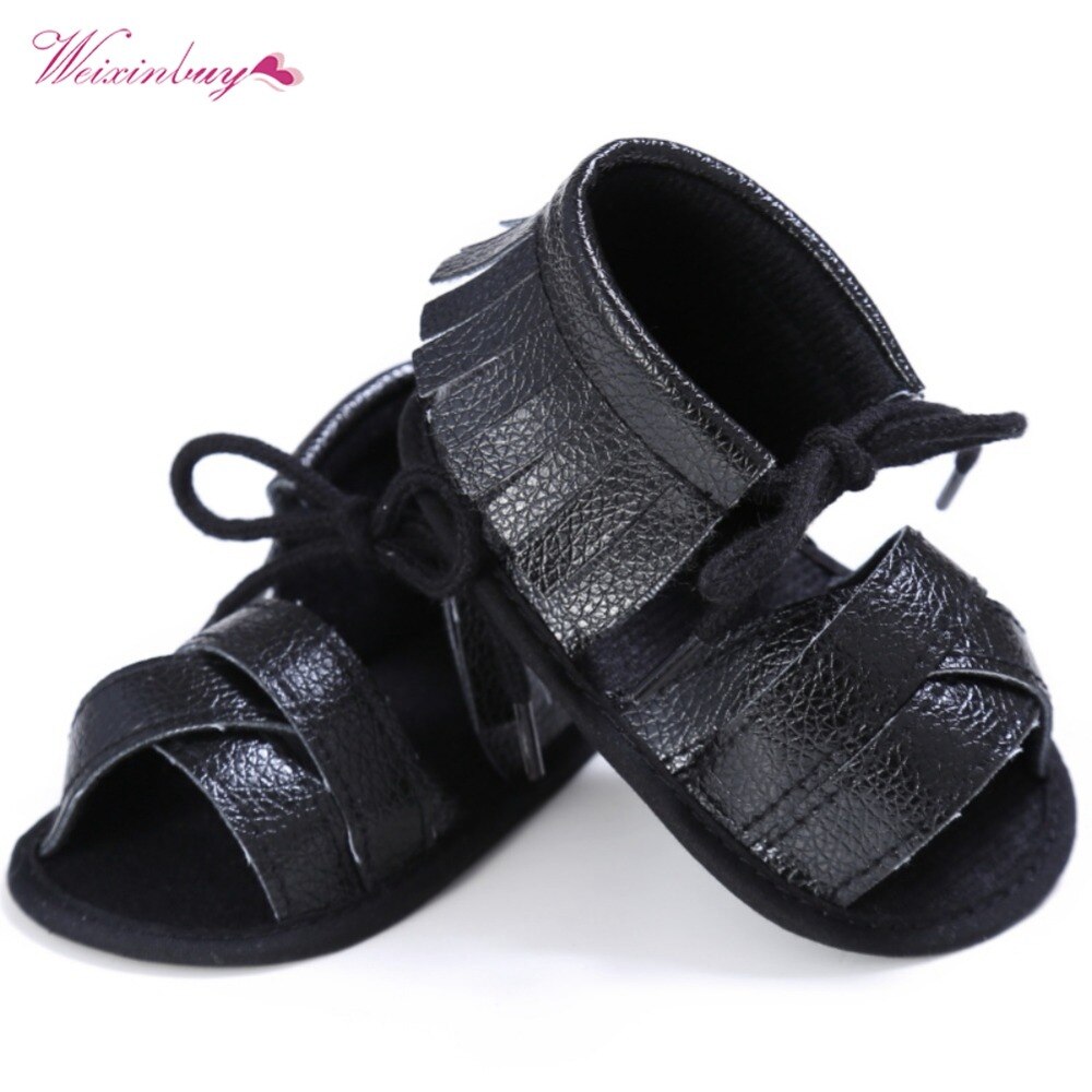 Baby Meisjes Sandaal Zomer Glans Kwastje Zachte Non-slip Schoenen 0-18 M