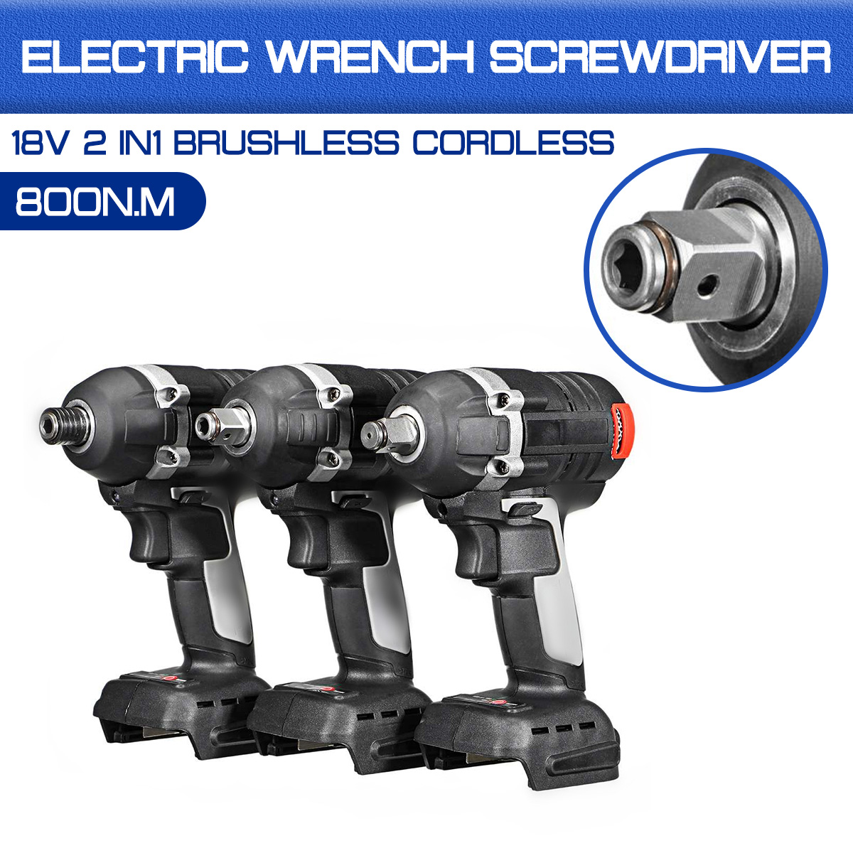 Llave eléctrica de impacto sin escobillas para batería Makita DTW285Z, herramienta eléctrica de 18V, 800Nm, recargable, 1/2 enchufes, inalámbrica