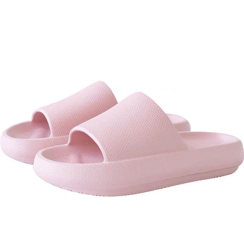 NYCOOL 4.5cm Thick Sole House Slippers Men Women Non-slip Bathroom Footwear Boys Girls Lovers Flip Flops Summer Beach Sandals: Pink / 36-37 inner L 23.5cm