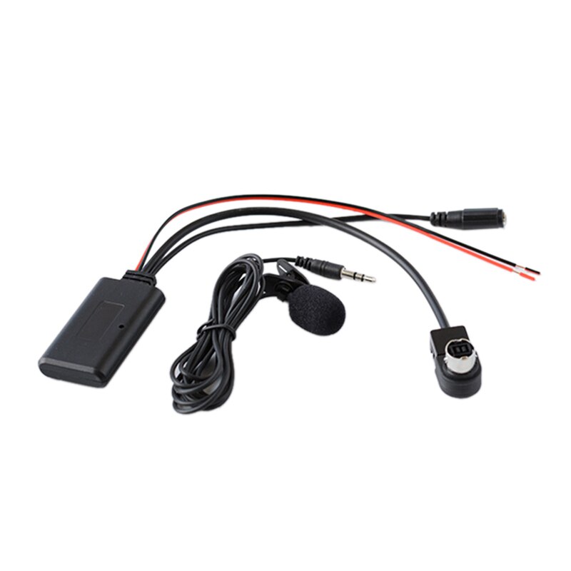 Bil bluetooth aux adapter trådløs o telefonopkald håndfri mikrofon til alpine kca -121b ai-net cda -9857 cda -9886