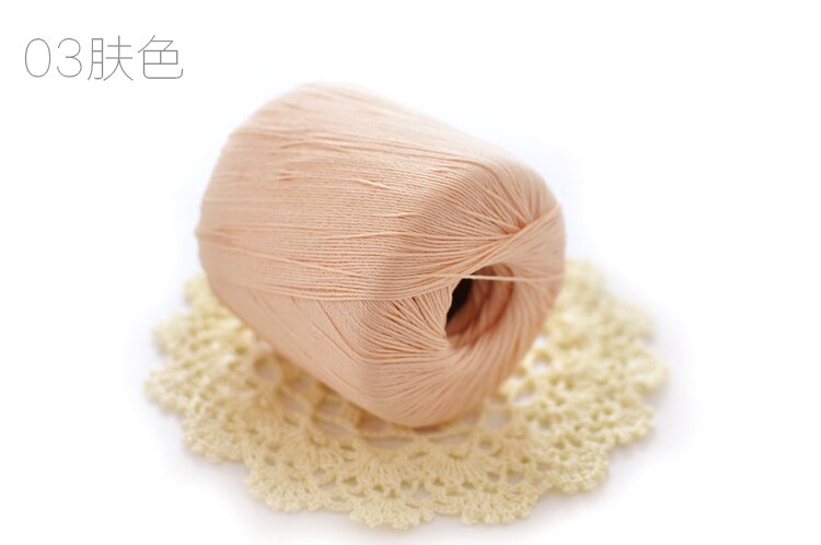 Hilo de encaje para tejer, hilo de algodón puro para tejer, mantel de verano, número 5, 400 g/lote, ZL4006: color 03