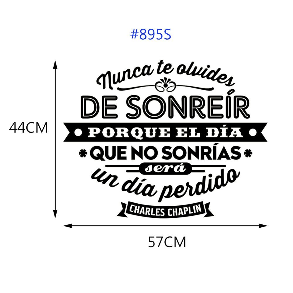 Spanish Motivational Quote Phrase Wall Saying Sticker Art Wall Decor Words Decals Living Room Removable Home Decor Poster: 895S