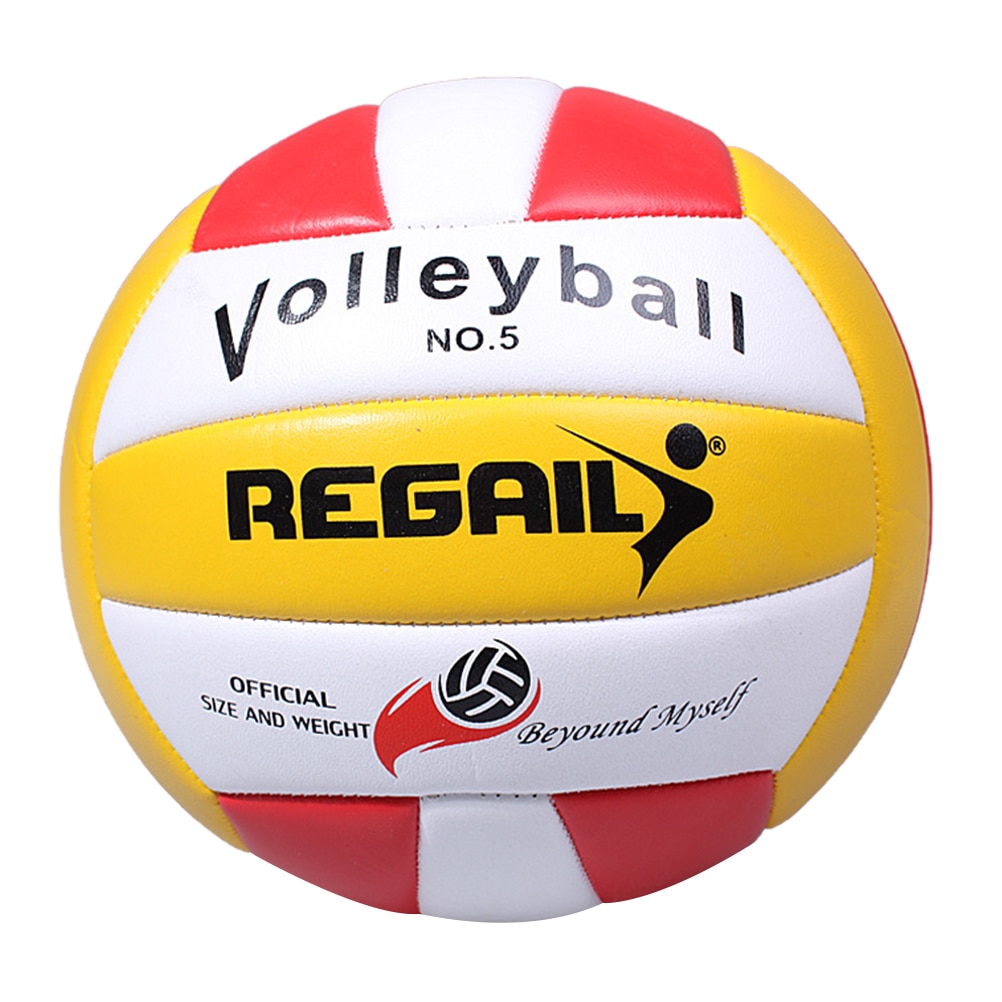 1pc standard volleyball soft sport bold pu volleyball til udendørs træningsspil: Rød