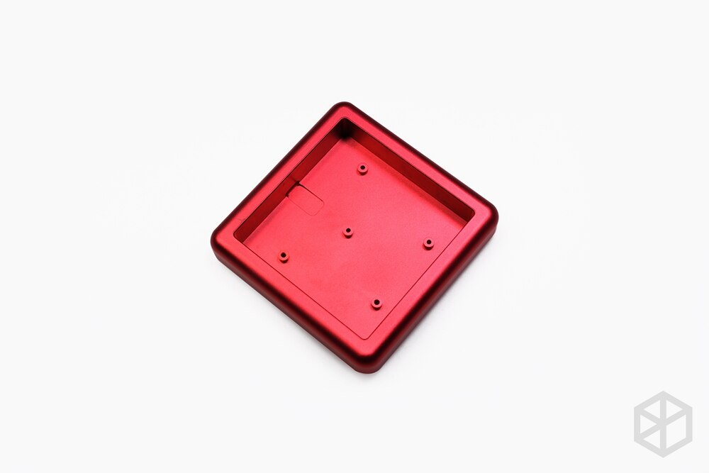 Anodized Aluminium cubic case for bm16a bm 16 bm16 keyboard acrylic panels stalinite diffuser can support Rotary brace supporter: BM16 Case Red x1