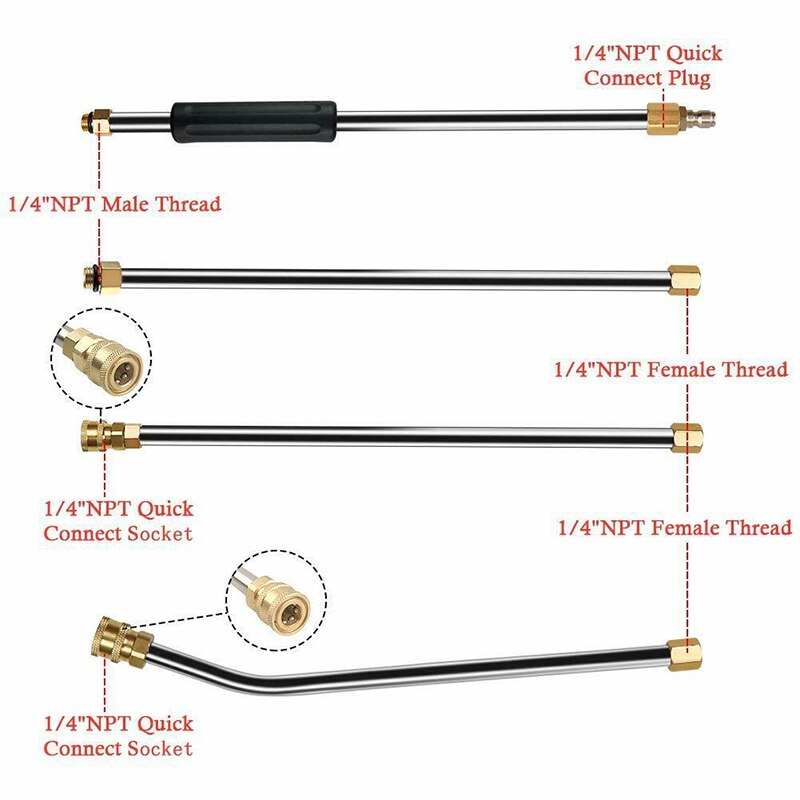 Pressure Washer Extension Wands For Karcher K Series K2-K7 Replacement Attachment Straight Rods