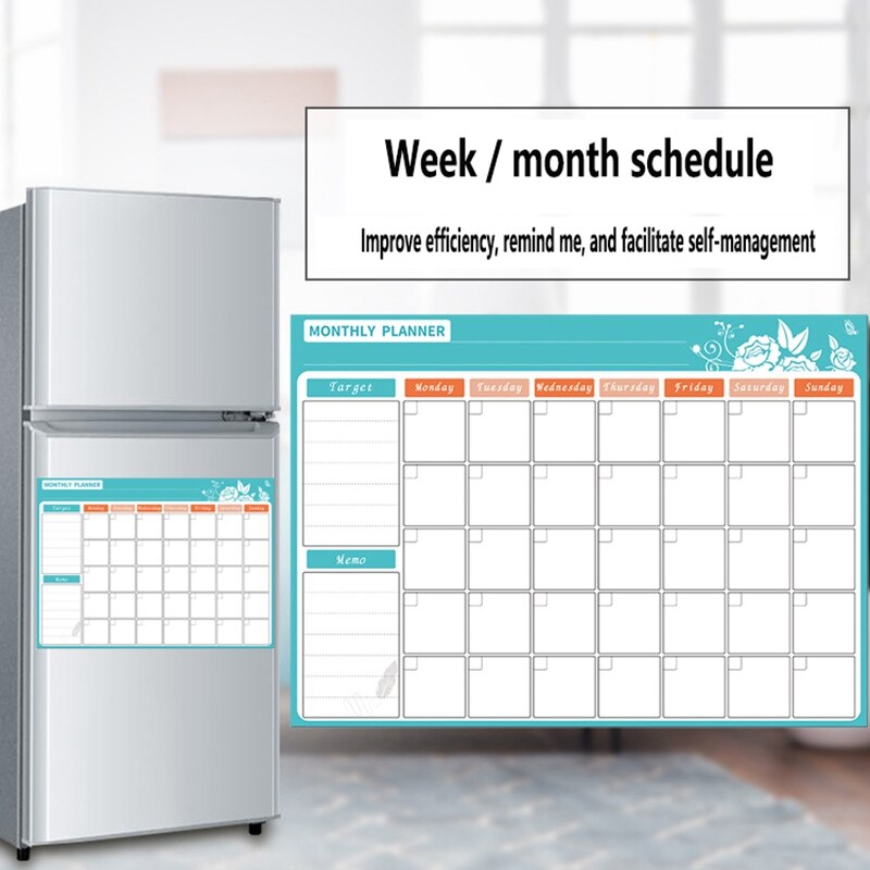 Netic Whiteboard Kalender Wekelijkse Maandelijkse  – Grandado