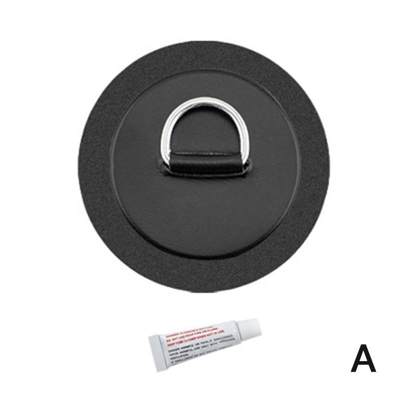 4.3inch 11cm Stainless Steel D Ring Pad/Patch With Glue for PVC Inflatable Boat Raft Dinghy Canoe Kayak Surfboard SUP Tie: A