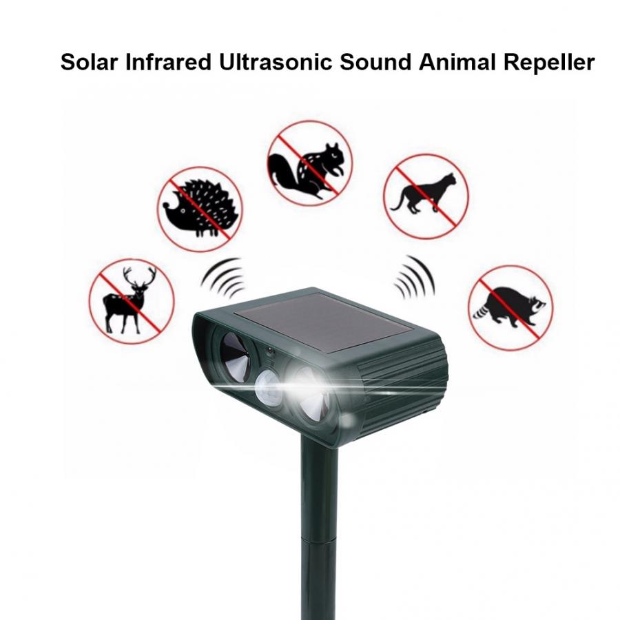 ultrasonic alarm Solar Infrared Burst Ultrasonic Sound Animal Repeller Drive Cat Dog Outdoor for Garden Farm