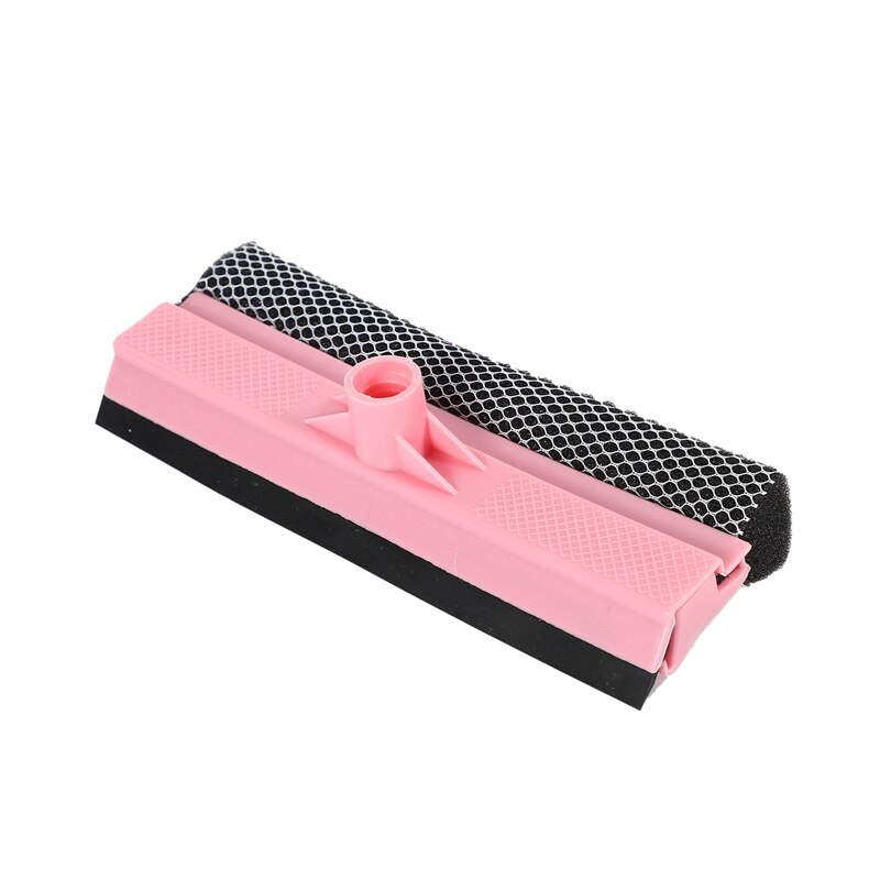 All-Purpose Window Squeegee 2-In-1 Window Cleaner Dual Side Blade Rubber &amp; Sponge Aluminum Telescopic Pole
