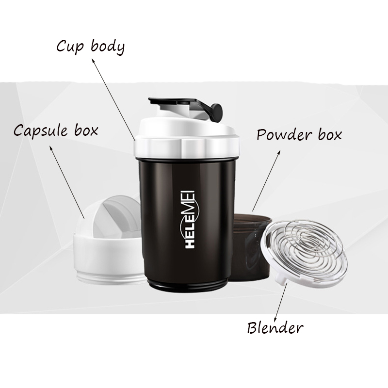 Batido de proteína en polvo, vaso para batidos, deportes, botella de agua, hervidor ciclónico, tazas a escala, café, té de la leche