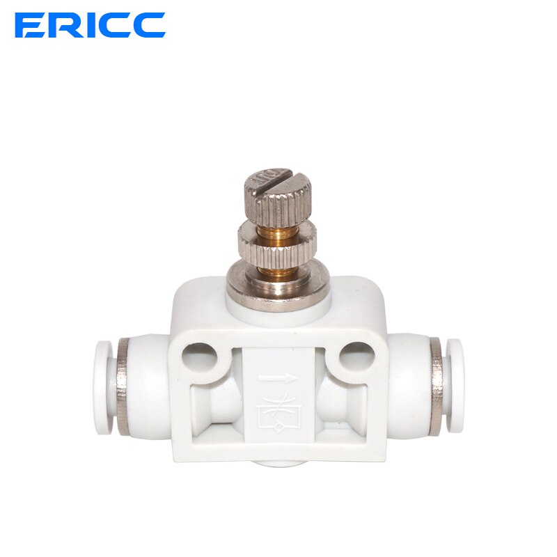 APA Pneumatic High pressure Air Speed Controller OD Hose Tube Gas Flow Adjust Valve Connector Fitting 4mm 6mm 8mm 10mm 12mm