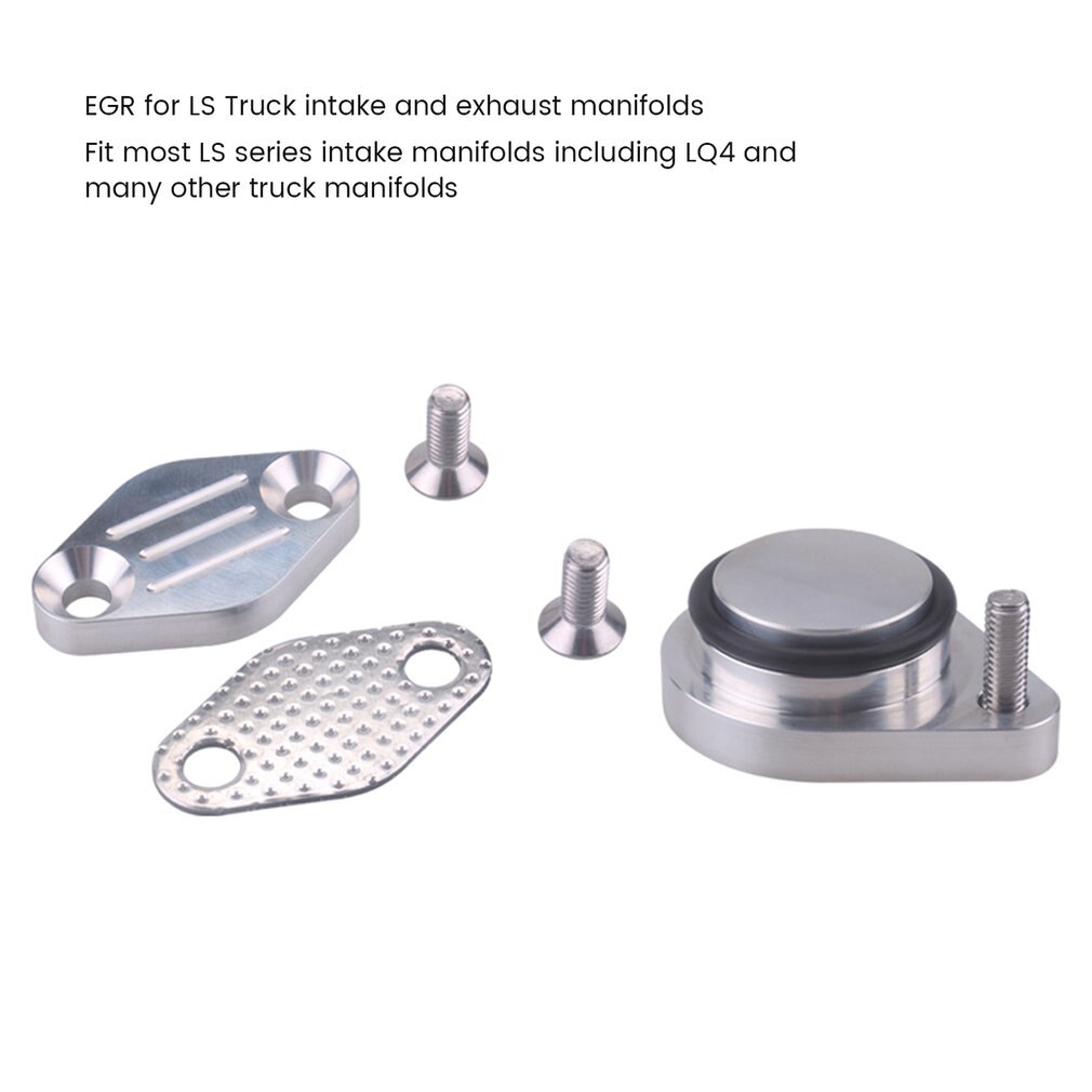 LS EGR Tube Purge Plug Delete Intake Exhaust Block Off Plate For Silverado 4.8L 5.3L 6.0L LQ4 Car Accessories