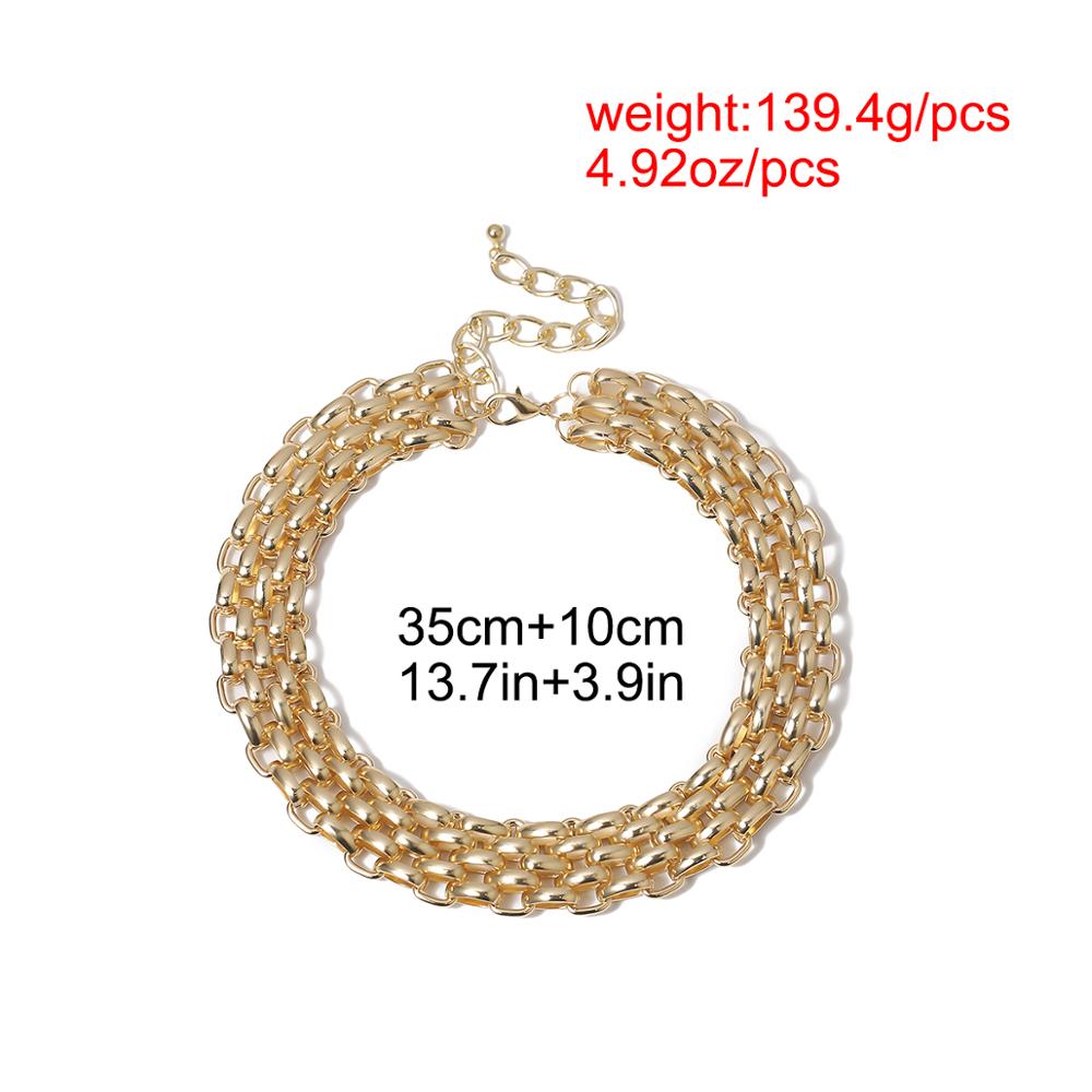 Übertrieben Einzigartige Big Chunky Kette Choker Halskette Kragen Steampunk Männer Punk Twisted Lock Dicke Eisen Halskette für Frauen Schmuck