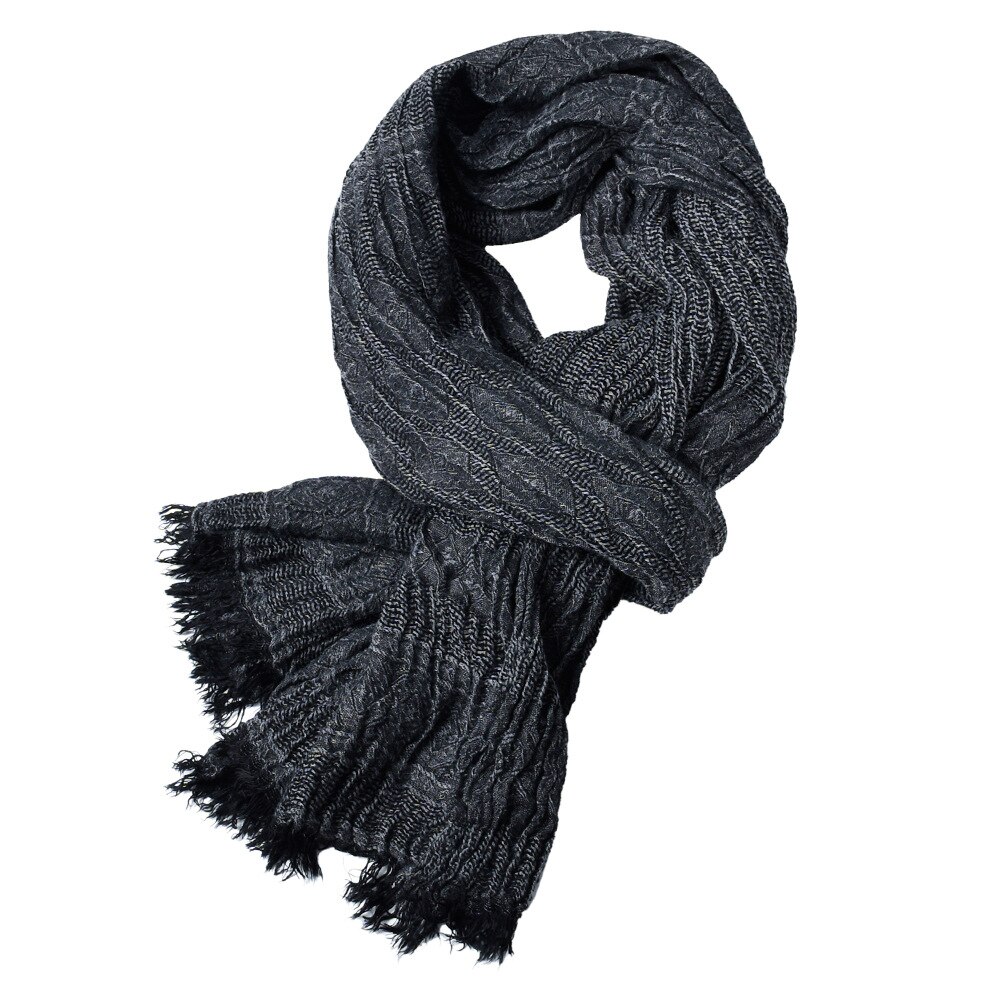 Luksus båndtørklæde herre massivt bomuldstørklæde kvinde & mænd sjal wrap jacquard vævet lange tørklæder med kvaster 175*80 cm