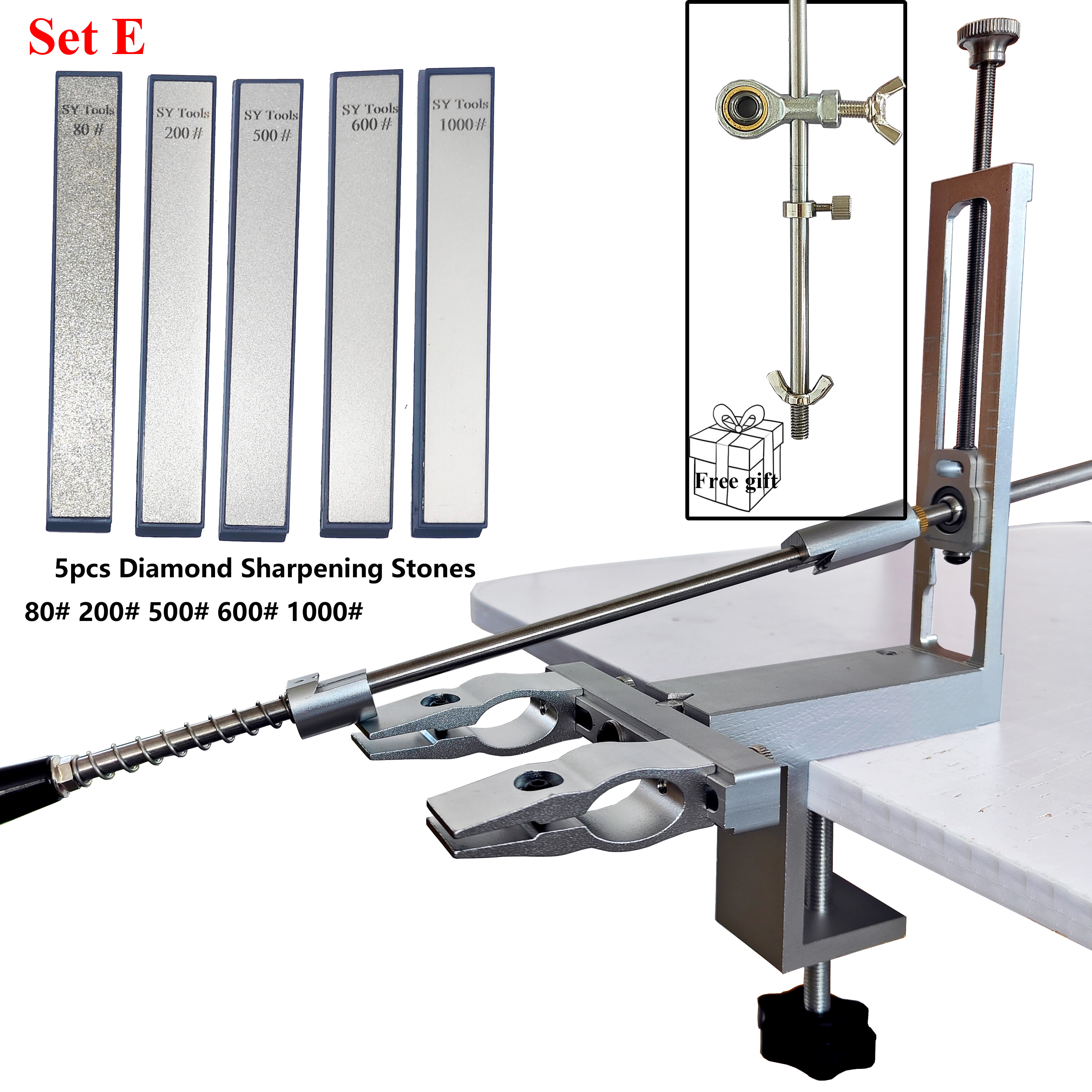 S09 Fixed Angle Apex Knife Sharpener Kitchen Knife tools Knife Sharpening System with diamond stones Set: green