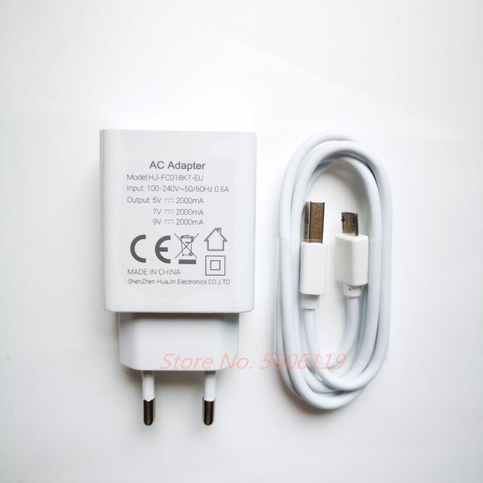 Neues Original OUKITEL WP6 WP7 praktisch EU Ladegerät Reiseadapter Stecker + Mikro Typ-C USB Datenleitungskabel