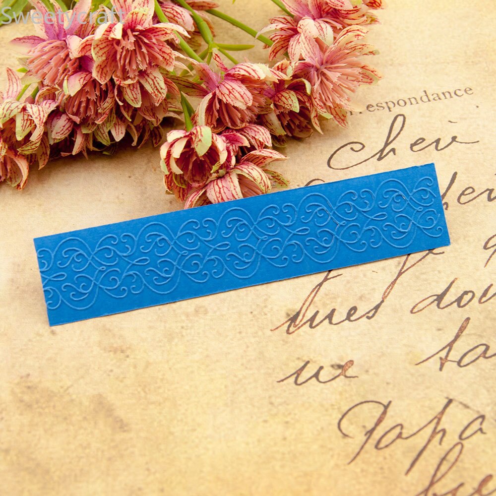 Lace Border Textured Plastic Embossing folders For Scrapbooking DIY card making paper craft supplies Photo Album Card 15x3cm