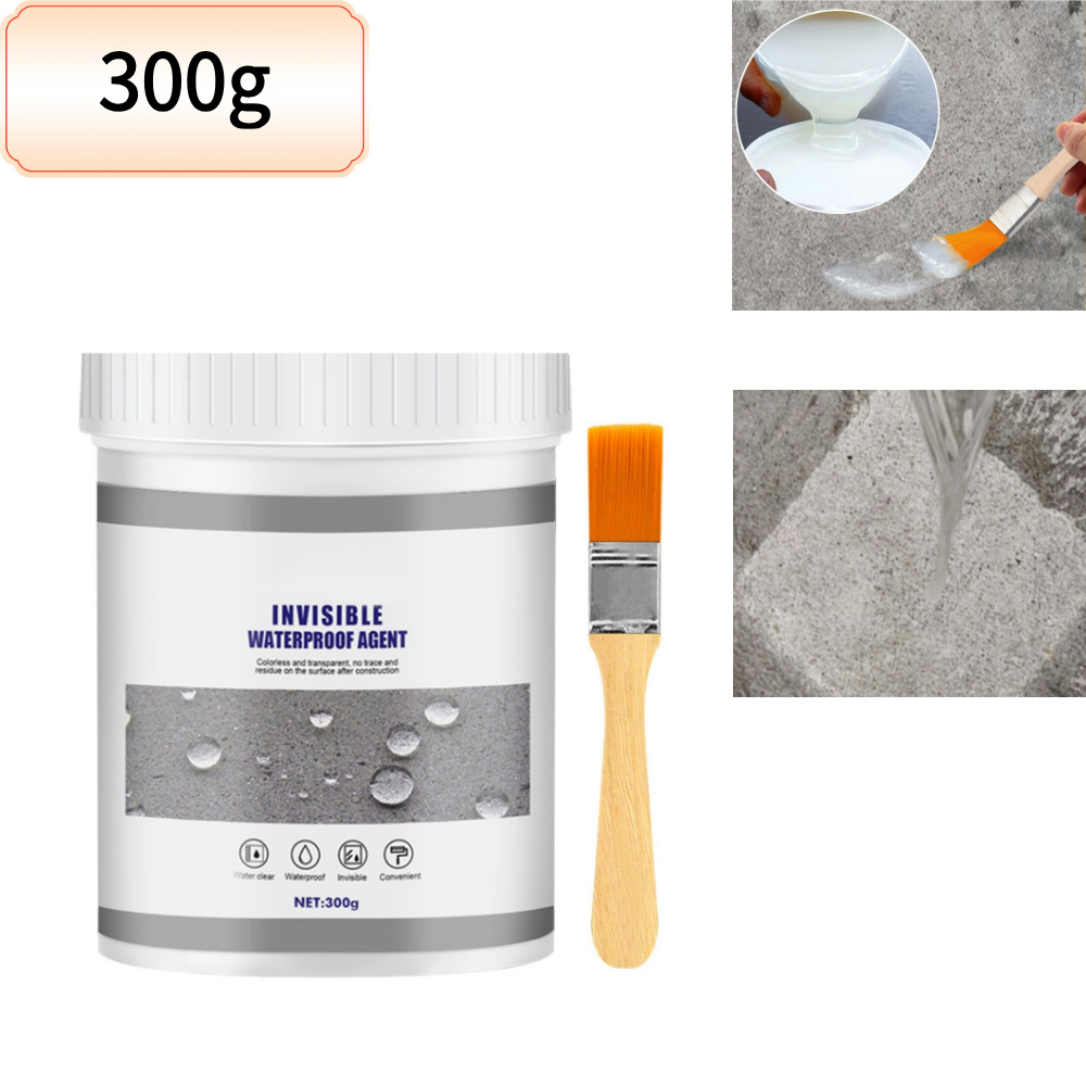 30-1200g Waterproof Coating Sealant Agent Transparent Invisible Paste Glue With Brush Adhesive Repair Roof Waterproof Sealant: Khaki