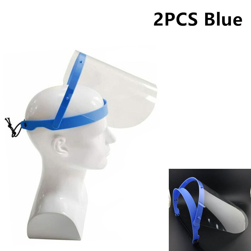 Doorzichtige veiligheidsbeschermkap op het hoofd gemonteerd gezichtsscherm oogbescherming slijpen spatwaterdicht speekselbestendig pvc gezichtsbescherming helm: D-1