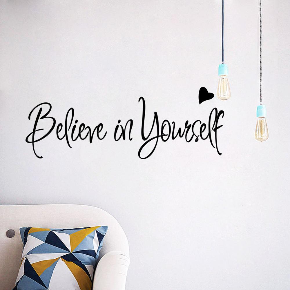 Motivational Quotes Sentences Phrases Wall Stickers Decals For Company Office School Living Room Removable Wallpaper home decor