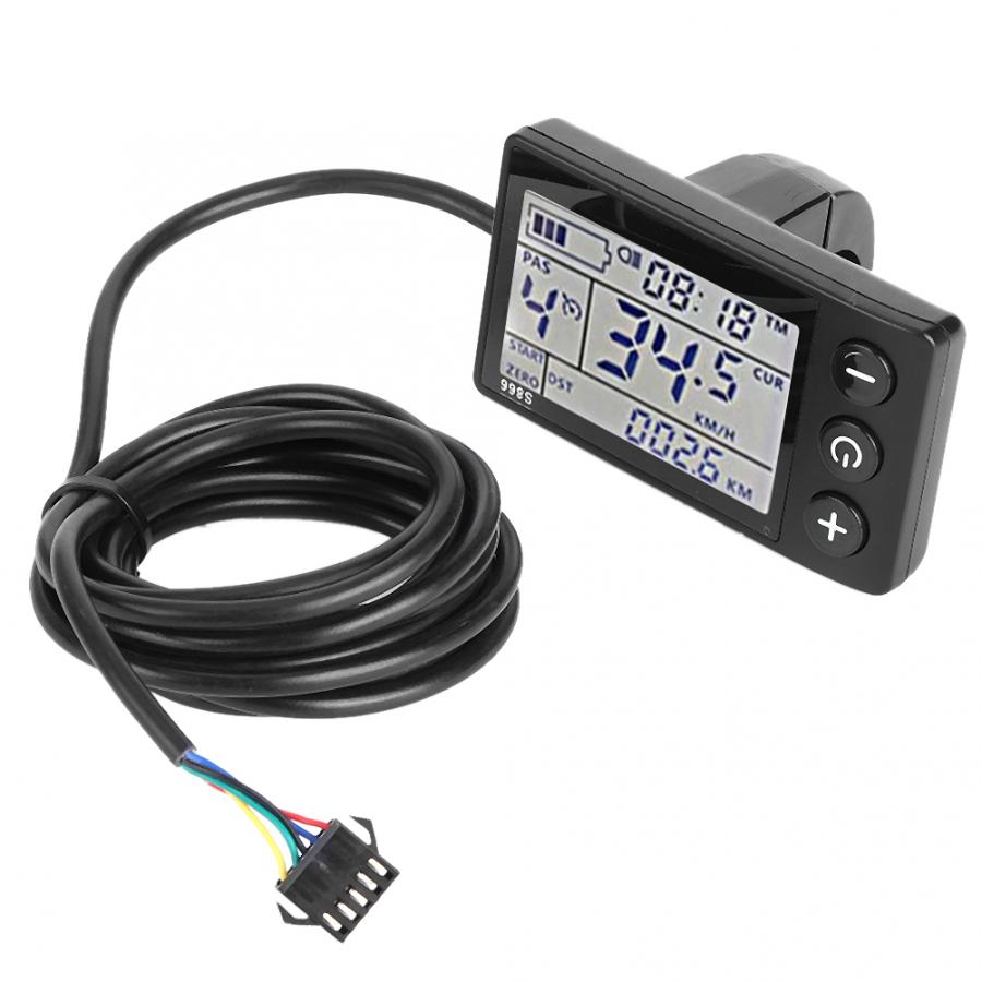 Electric Bicycle Waterproof LCD Display Panel Electric Scooter E-Bike LCD Screen for 24V 36V 48V 60V 450W Motor Controller