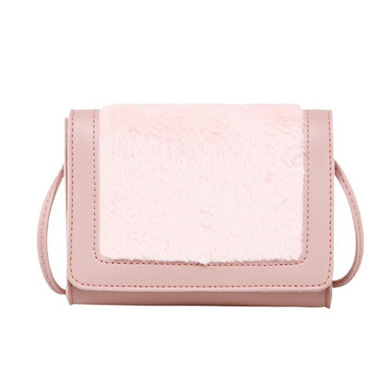 Bolso Casual de con asa para mujer, bolso grande en 7 colores, con borla de cuero: pink4