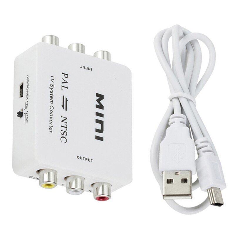 Convertidor de Switcher de sistema de TV bidireccional PAL/NTSC/SECAM a PAL/NTSC, color blanco