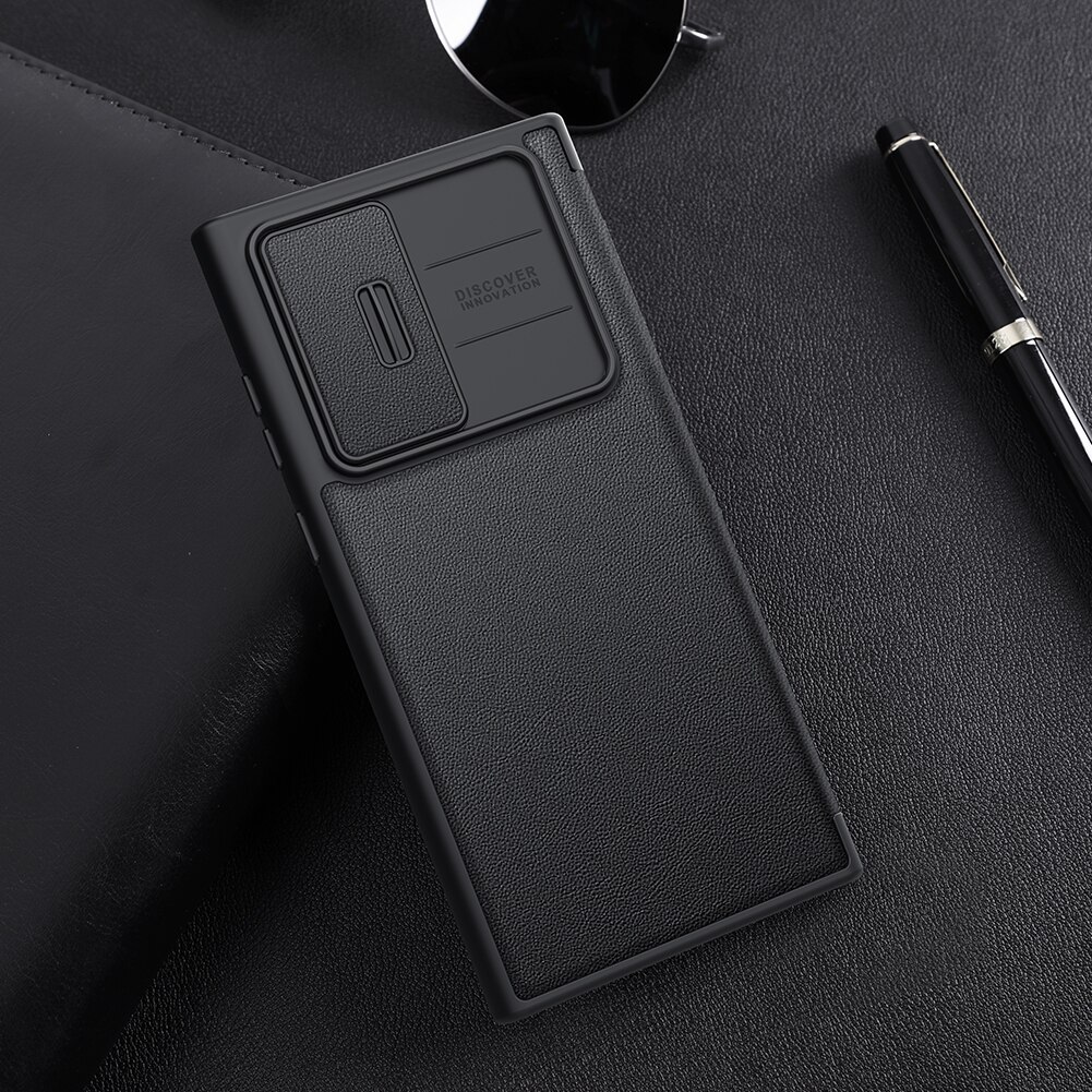Voor Galaxy S22 Ultra Case Nillkin Qin Card Pocket Portemonnee Tas Lederen + Doek Patroon Flip Cover Voor Samsung S22 Plus S22+ 5G