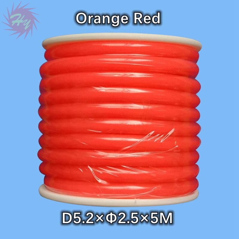 1 Roll 5 Meters Silicon RC Nitro(Glow) Fuel Line For RC Accessories: orange red