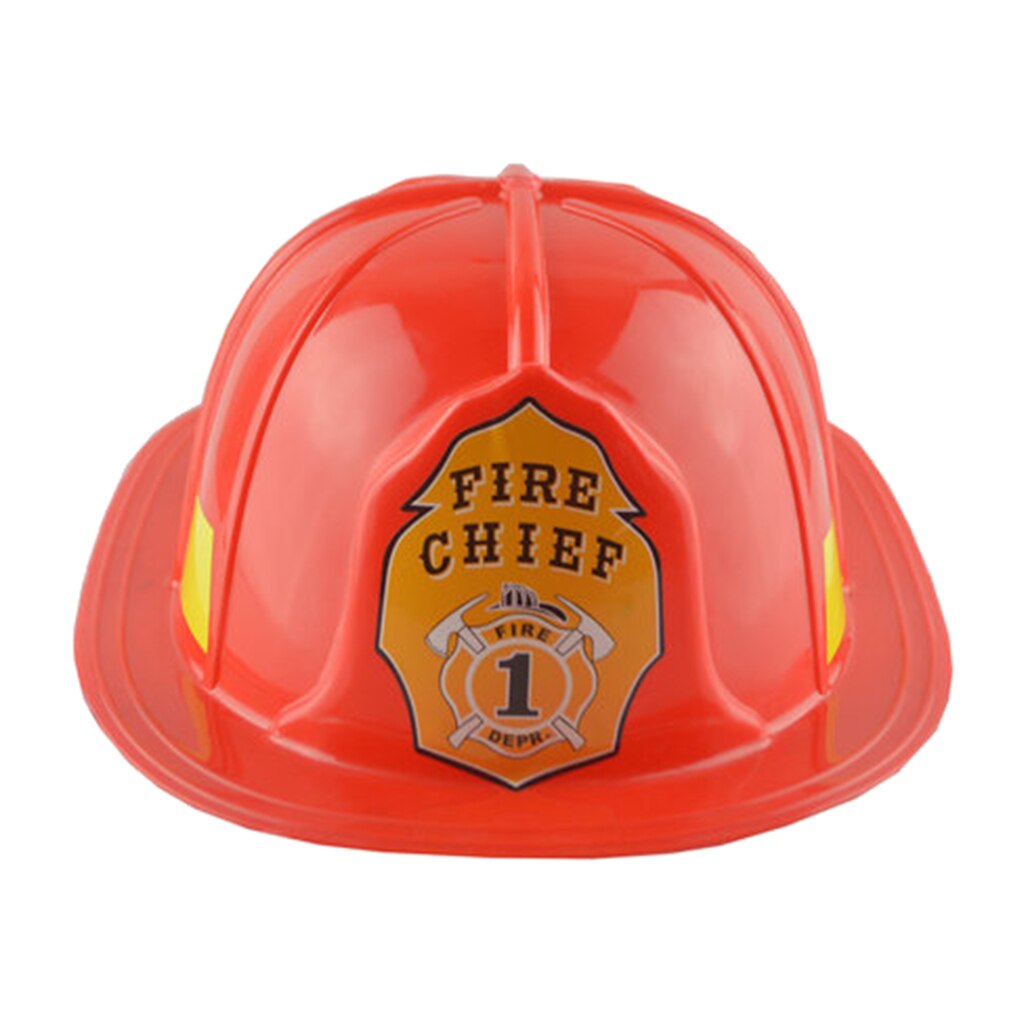 Halloween Cosplay Fireman Helmet Cap Toy Red Kids Role Play Teaching Aids