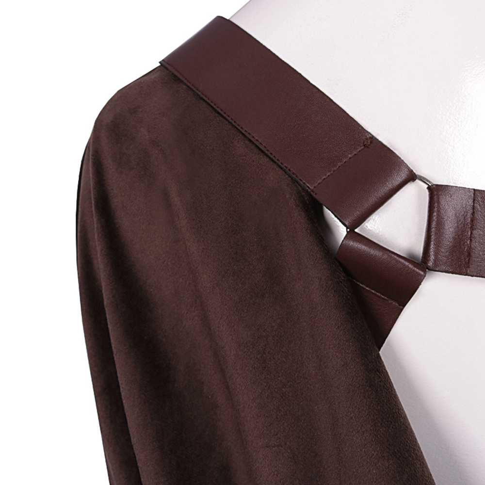 Halloween Cosplay Cape for Men Knights Steampunk Cape Vintage Medieval Shoulder Mantle Cloak