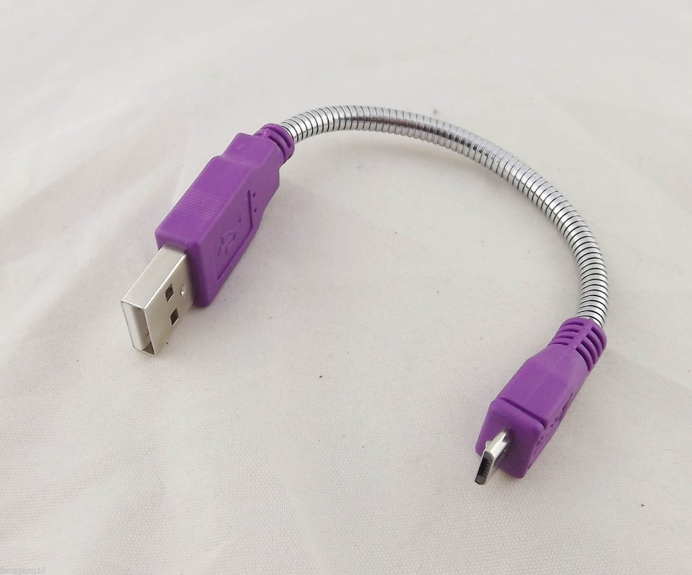 1 pc USB 2.0 A Male Plug naar USB Micro 5 Pin Male Plug Uitbreiding Flexibele Metalen Standaard Kabel 15 cm