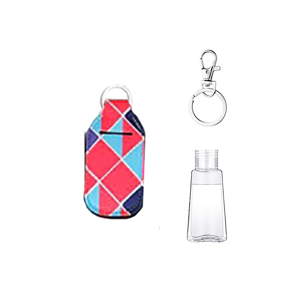 Llavero para desinfectante de manos, cubierta de botella para viaje, portátil, multifuncional, desinfectante de manos, botella, llavero, caja de almacenamiento