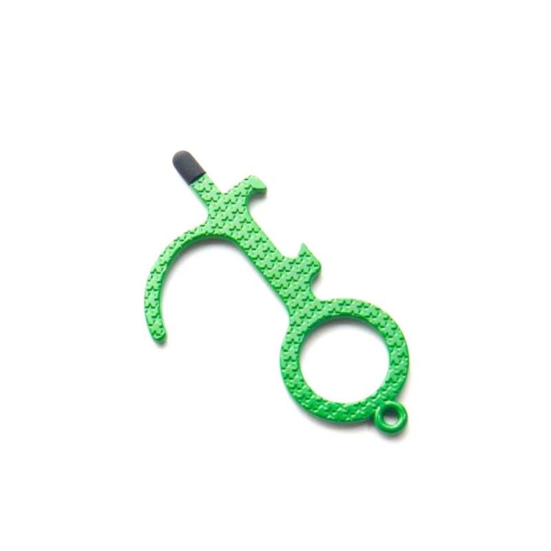 Anti Contact Door Opener No Touch Key Door Opener Keychain Anti-Touch Door Handle Elevator Artifact Key Button Tool